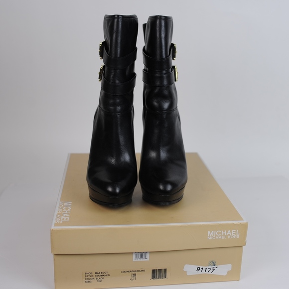 Michael Kors Leather/Shearling "MAE" boot size 10 - Picture 6 of 7